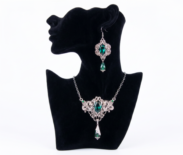 Fleur de Lis  jewelry set of necklace and earrings