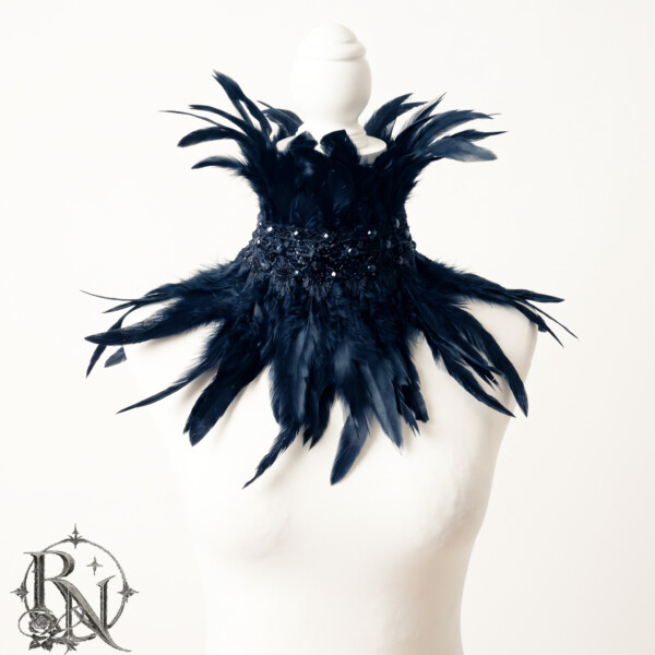 The Black Swan faux feather gothic fantasy choker
