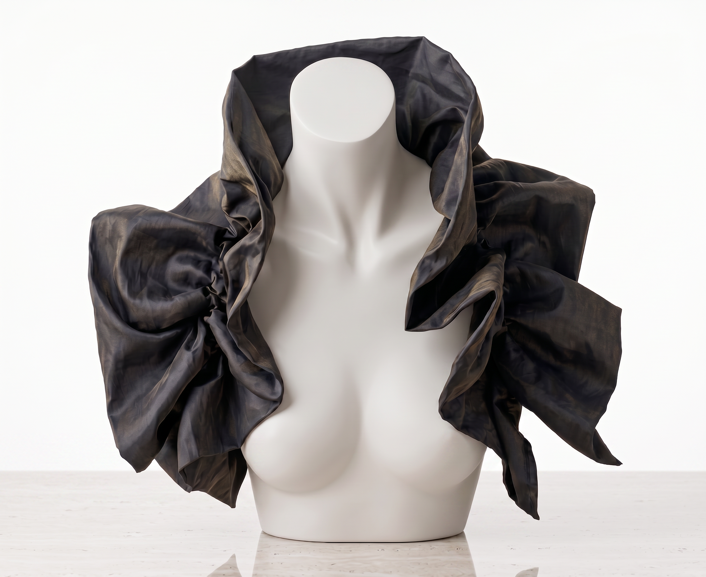 Black taffeta shrug/bolero - Image 2