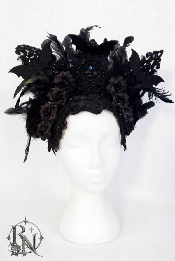 Gothic Pandora headpiece,gothic feather headpiece