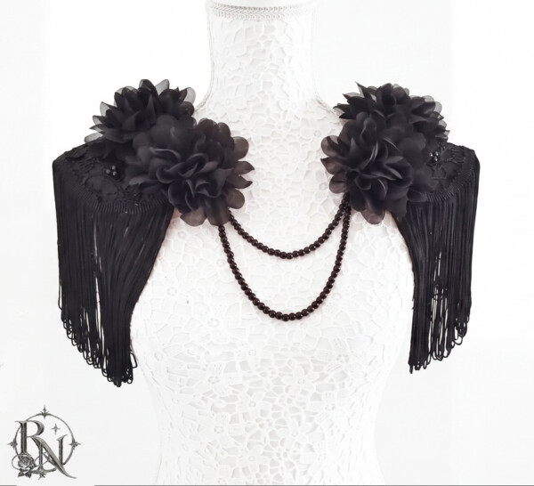 Haute gothique lace shoulder pads-gothic pads-bridal accessories