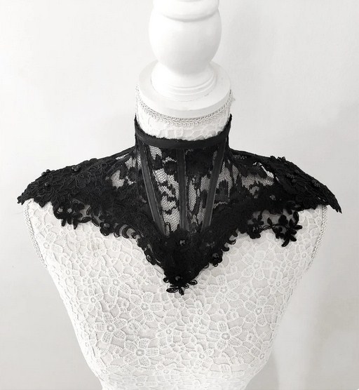 Black elegant lace gothic neck corset - Image 4