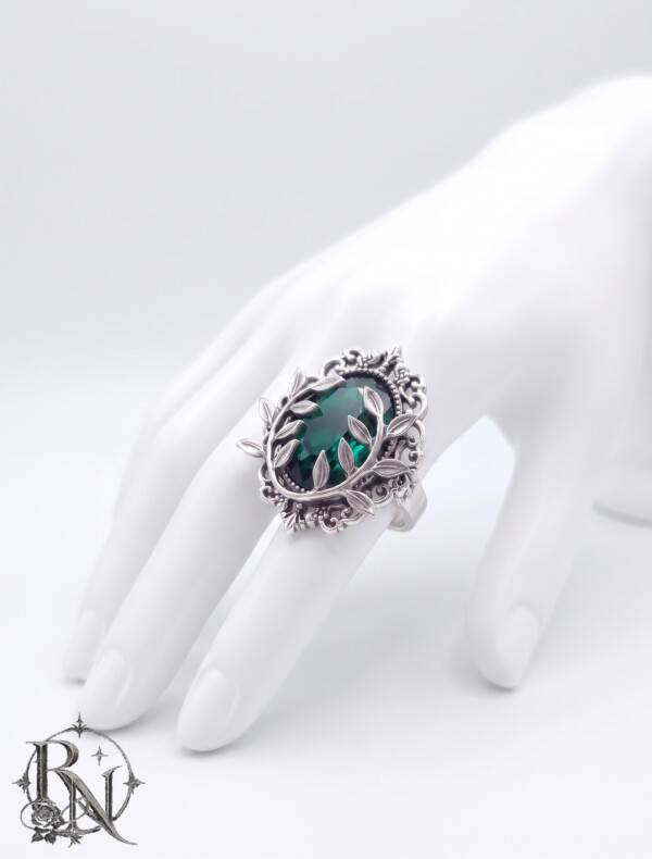 Silver gothic fairycore witchy ring-adjustable ring-gothic fairy jewelry-gift-Juniper ring