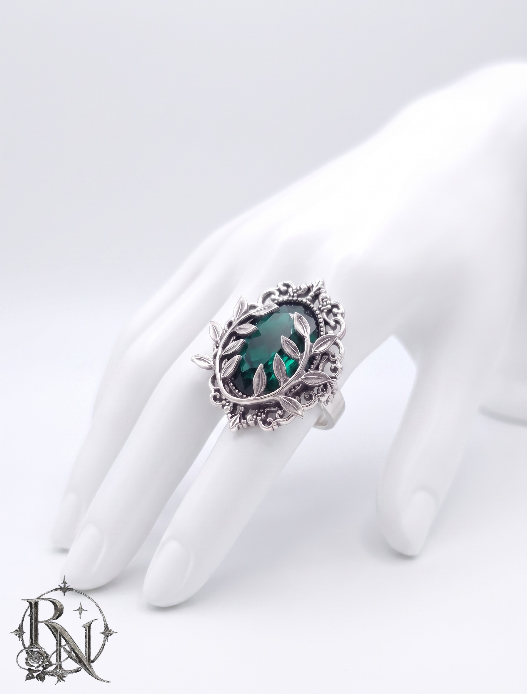 Silver gothic fairycore witchy ring-adjustable ring-gothic fairy jewelry-gift-Juniper ring