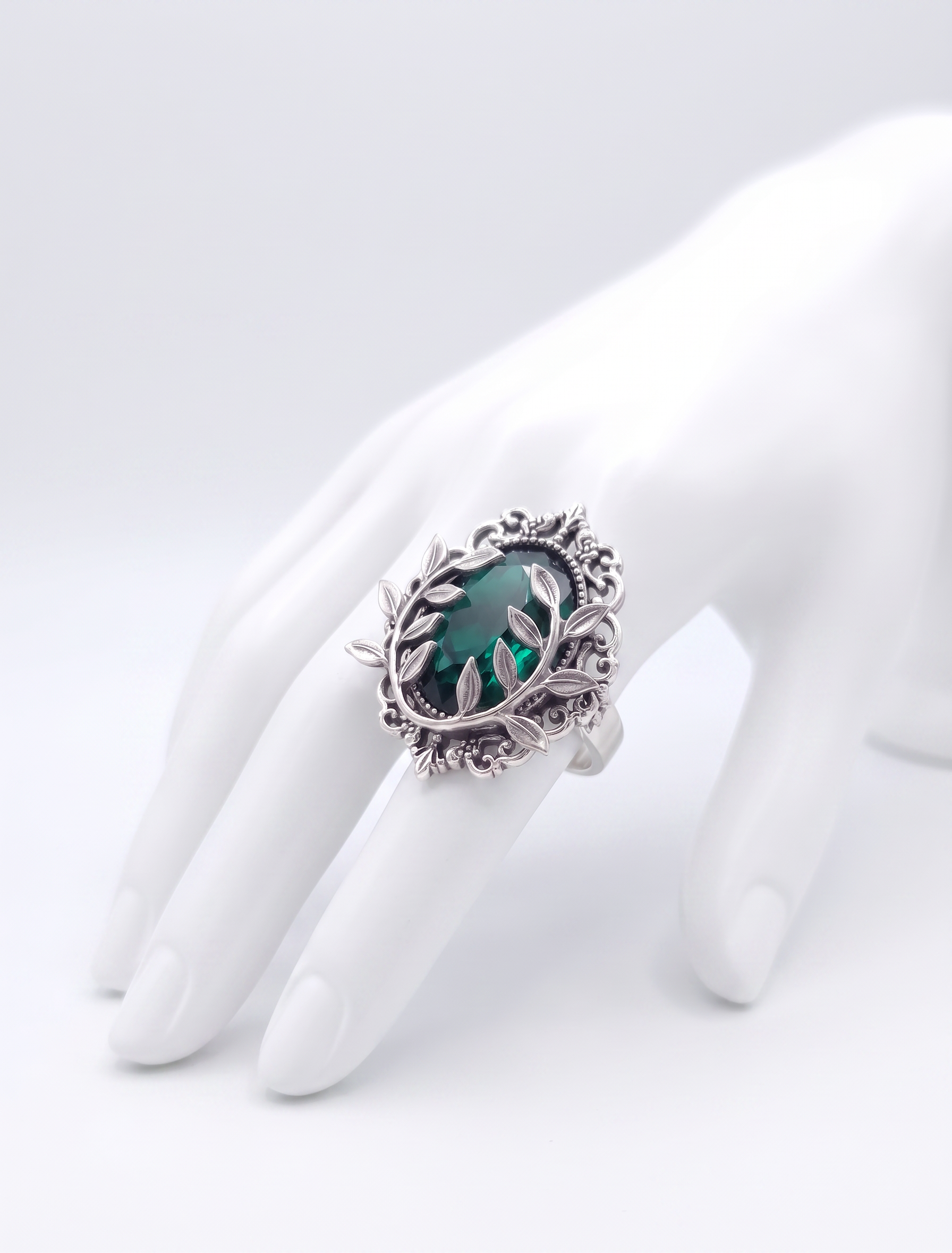Silver gothic fairycore witchy ring-adjustable ring-gothic fairy jewelry-gift-Juniper ring - Image 2